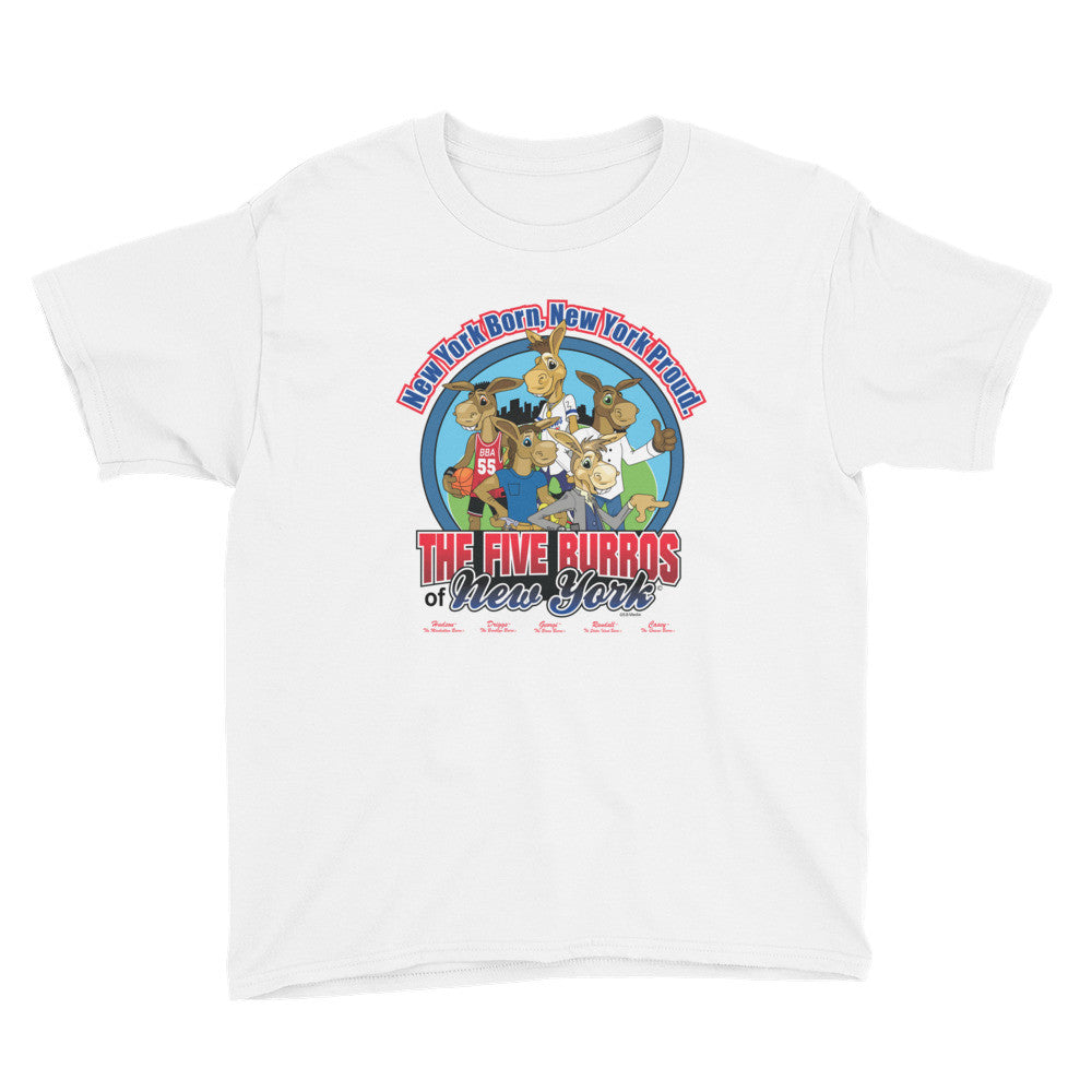 The Five Burros Of New York C Logo Youth Short Sleeve T Shirt