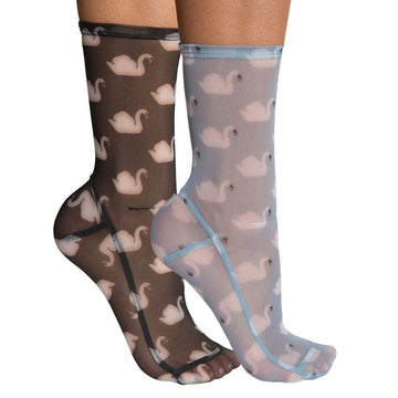 Darner Black Swans Mesh Socks – Darner Socks