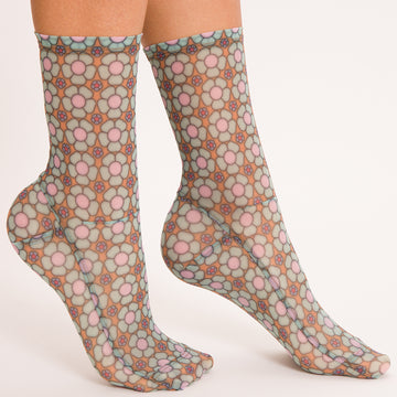 Darner Violet Mesh socks