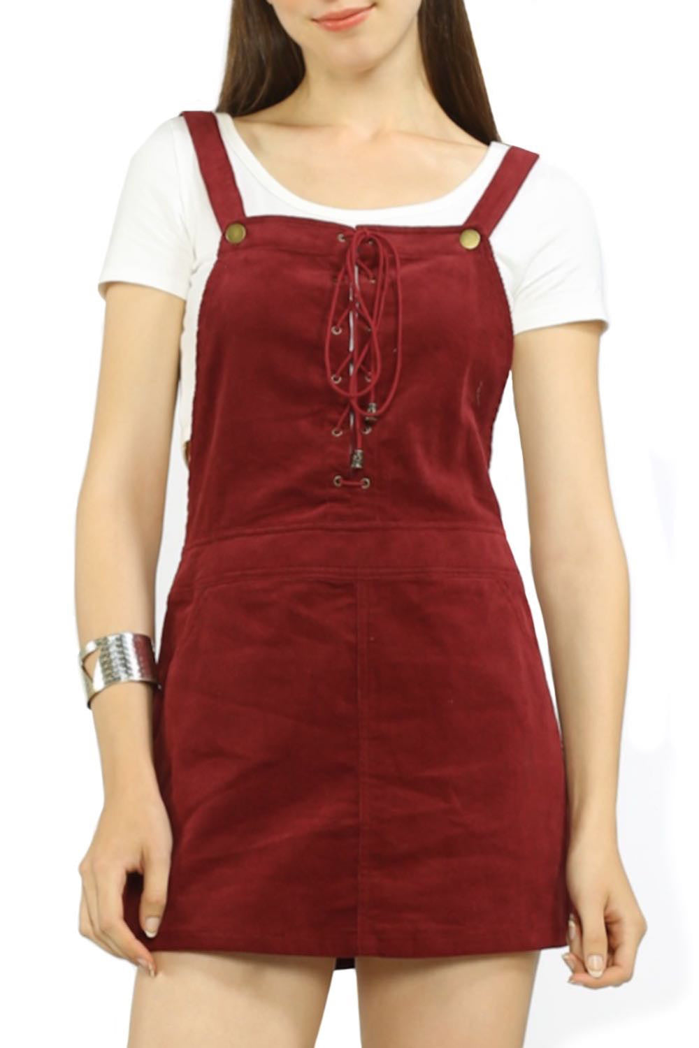 burgundy corduroy dress