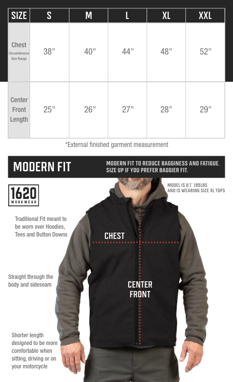 Work Vest Sizing and Fit