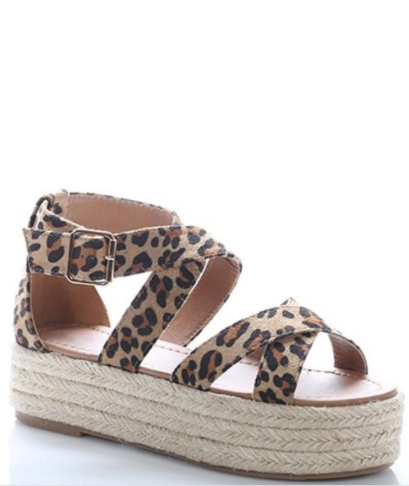 leopard espadrille sandal