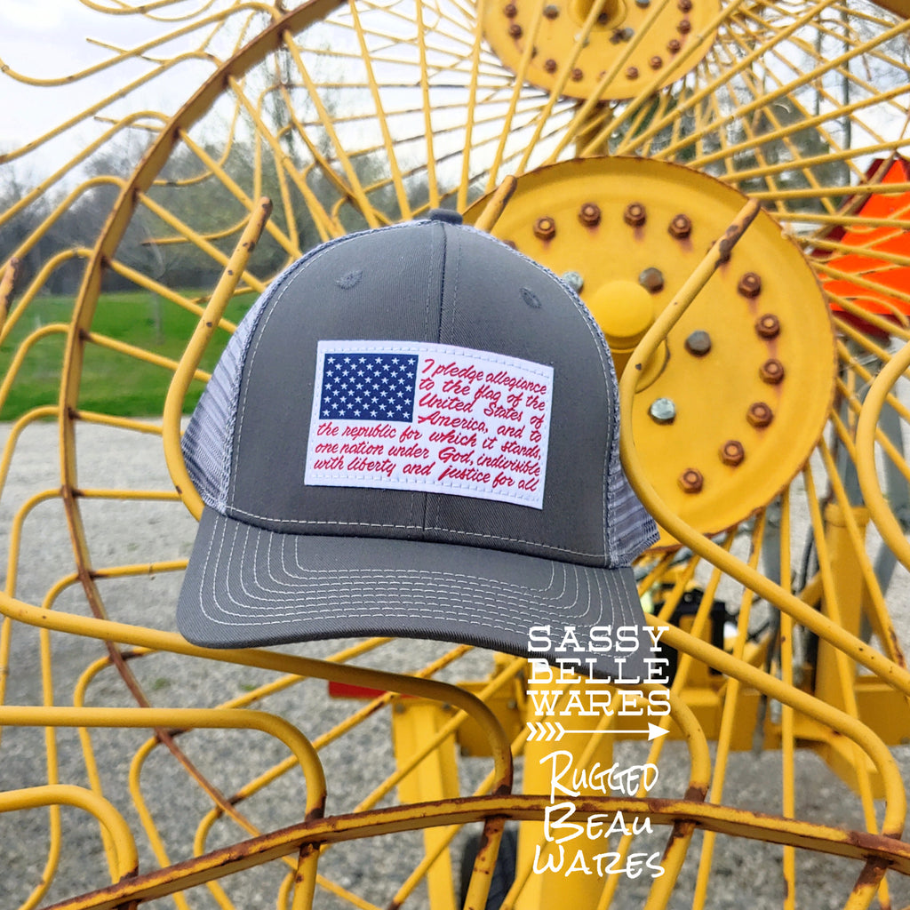 Pledge Of Allegiance Hat Grey Sassybellewares