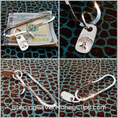 Earth 925 935 Argentium Sterling Silver belt loop key ring clip
