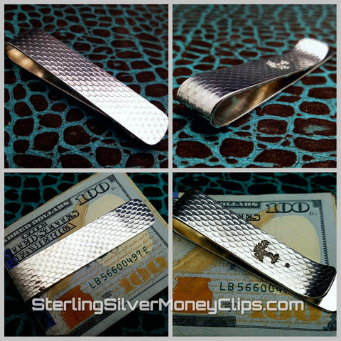 Business Class Full Fold long 925 935 Argentium Sterling Silver money clip