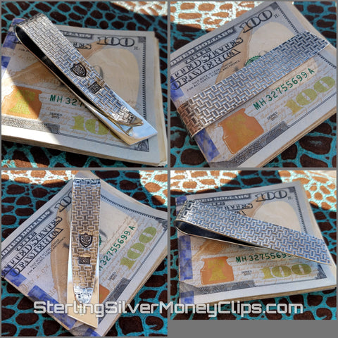 Superior Ultra Thick European Cut Tetris Full Fold 925 935 Argentium Sterling Silver money clip
