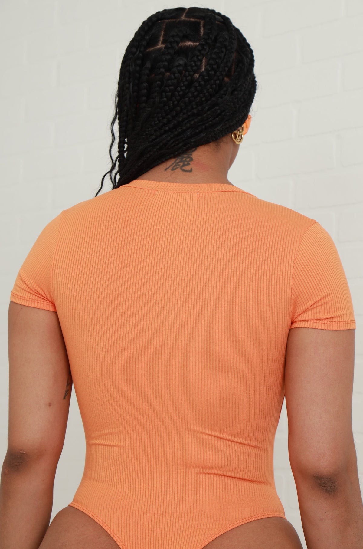 
              Get Low V-Neck Snatched Ribbed Bodysuit - Orange - grundigemergencyradio
            