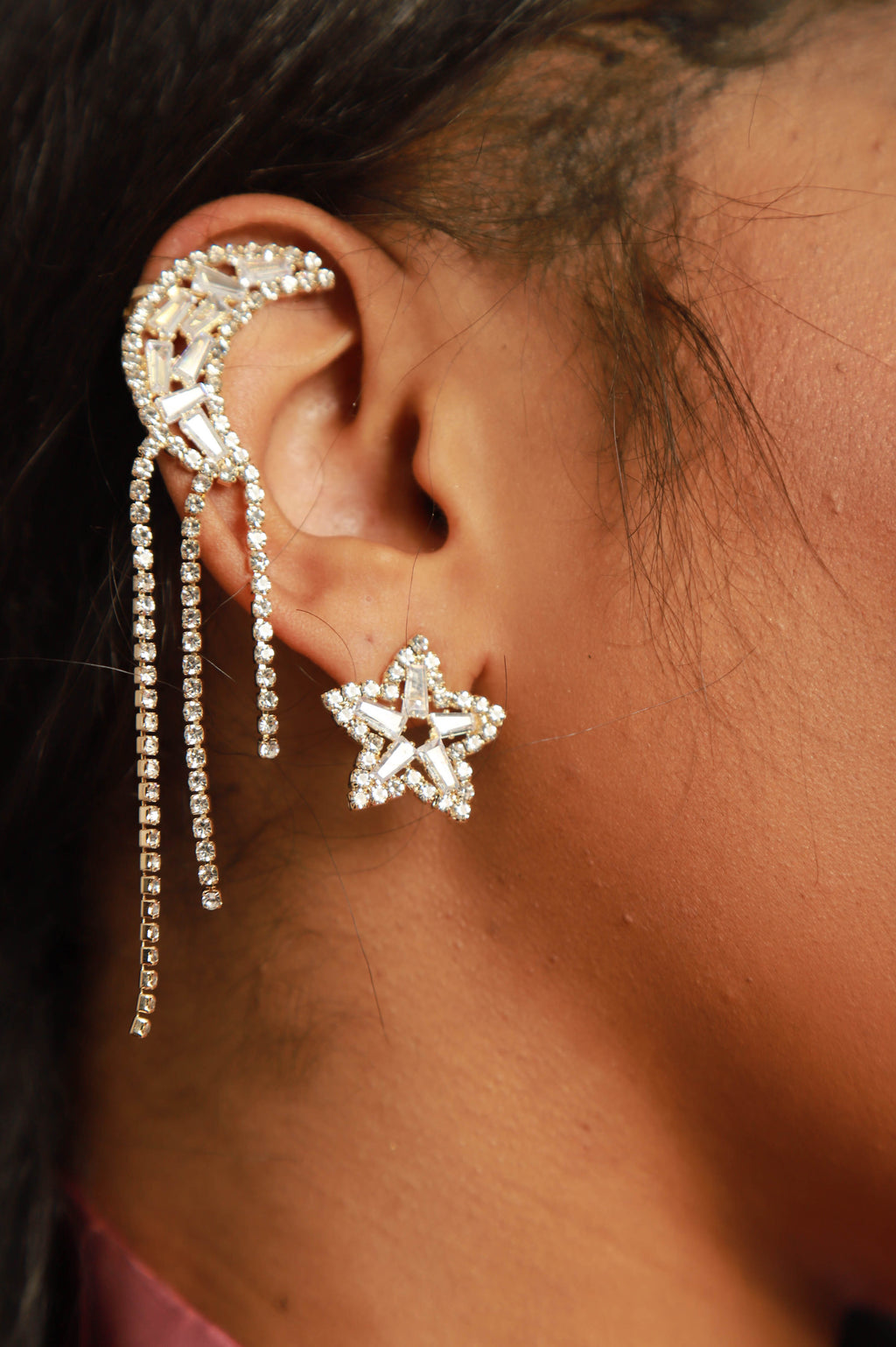 In The Stars Cuff & Earring Set - Gold - grundigemergencyradio