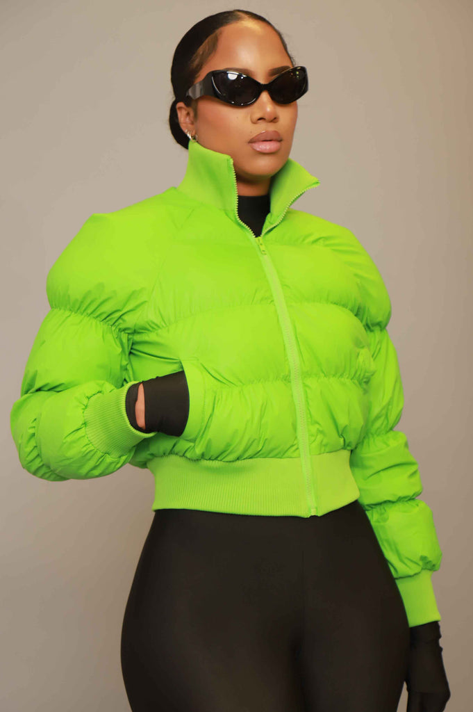 Pack Light Puffer Jacket - Apple Green - grundigemergencyradio