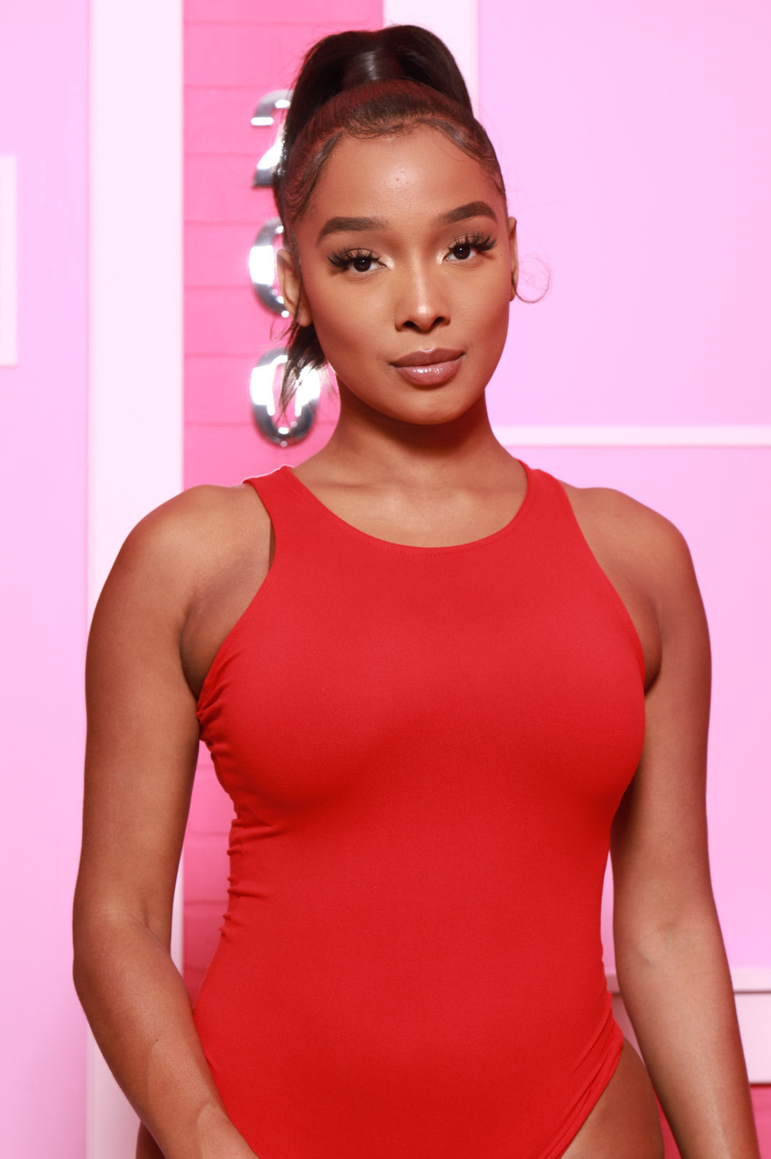 Image of Ryan Simple Bodysuit - Red