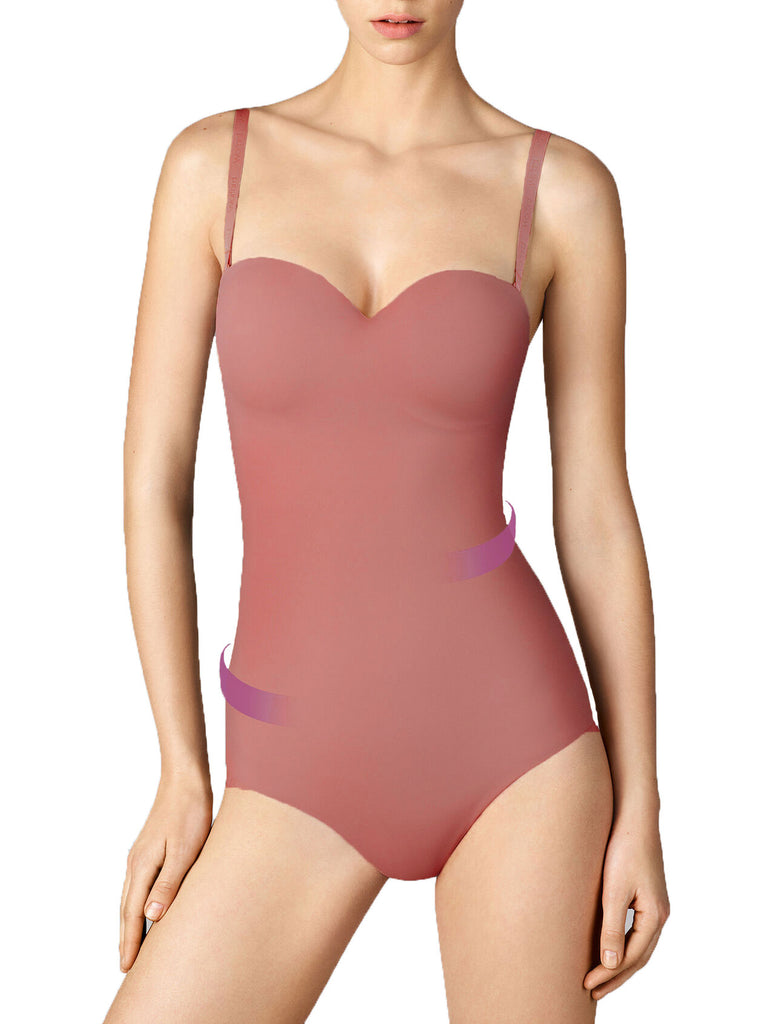 Doctored Form Shape Wear Bodysuit - Brown - grundigemergencyradio