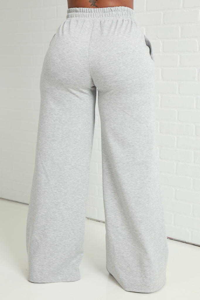 Day Off Wide Flare Pants - Heather Grey