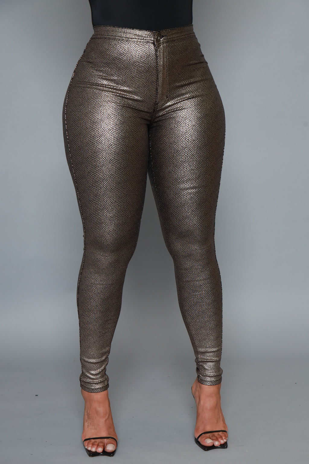 One Night Metallic High Rise Jeans - Silver - grundigemergencyradio