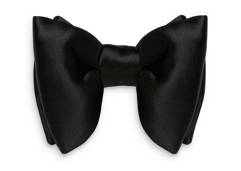 Black Silk Evening Bow Tie - The Butterfly | $49.99