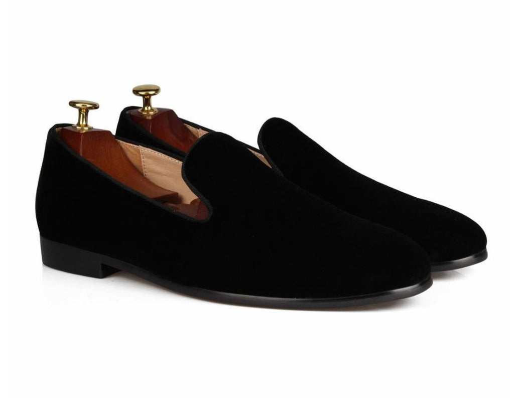 Black Velvet Slip-on Loafers – Resso Roth