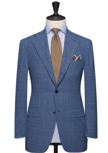 Blue Window-Pane Wide Lapel Suit – Resso Roth