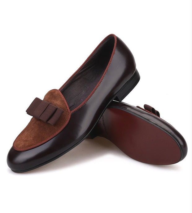 Velvet and Patent Leather Brown Loafers – Resso Roth