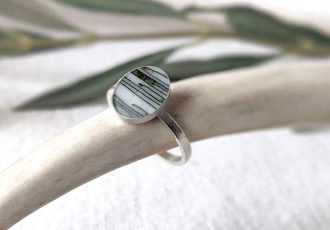 Ring by Wild Blue Yonder Resin and wood jewelry