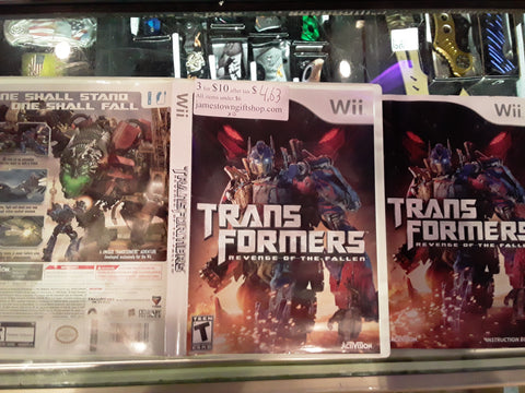 transformers revenge of the fallen wii