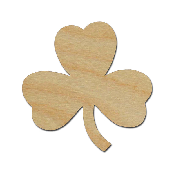 3 Leaf Clover Shamrock Shape Unfinished Wood Cut Outs St Patrick's Day ...