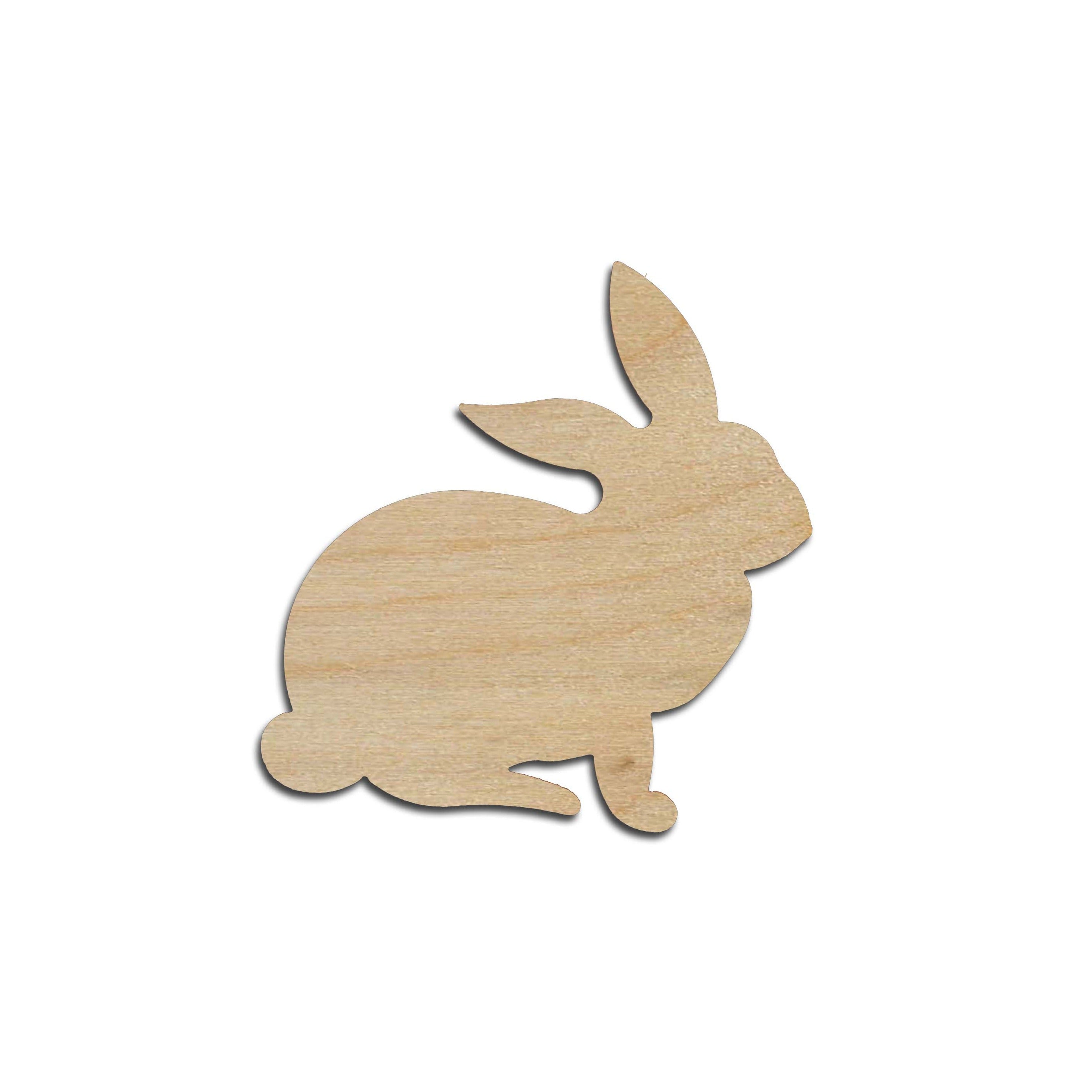 Download Rabbit Shape Wood Cut Out Unfinished Wooden Easter Bunny Animal Shape Artistic Craft Supply