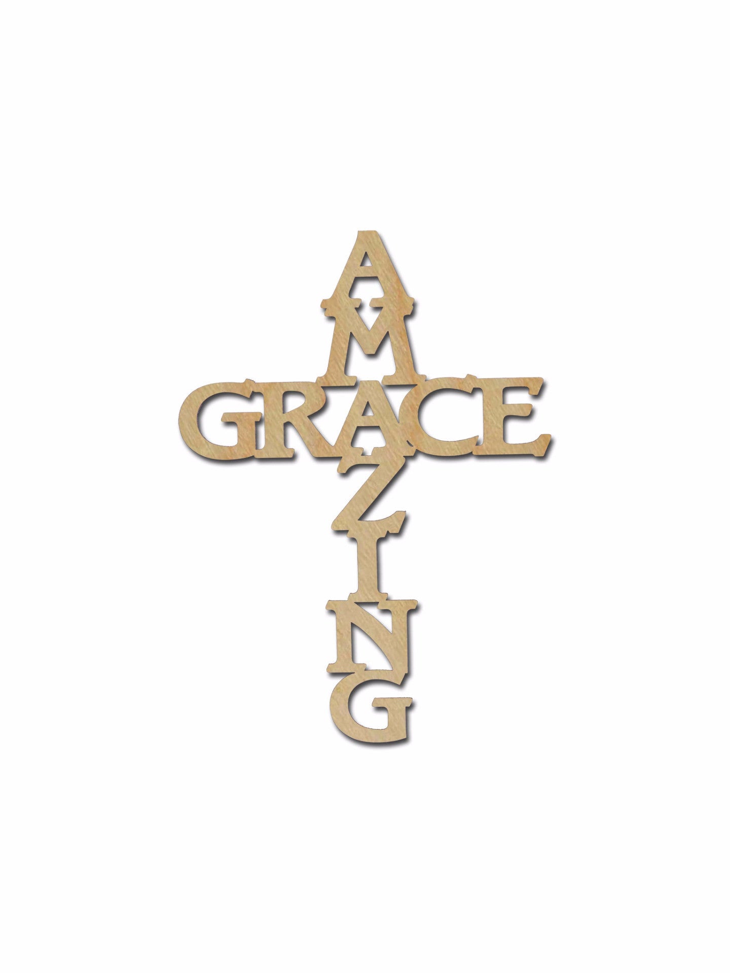 Amazing Grace Unfinished Wood Cross / Artistic Craft Supply | Artistic