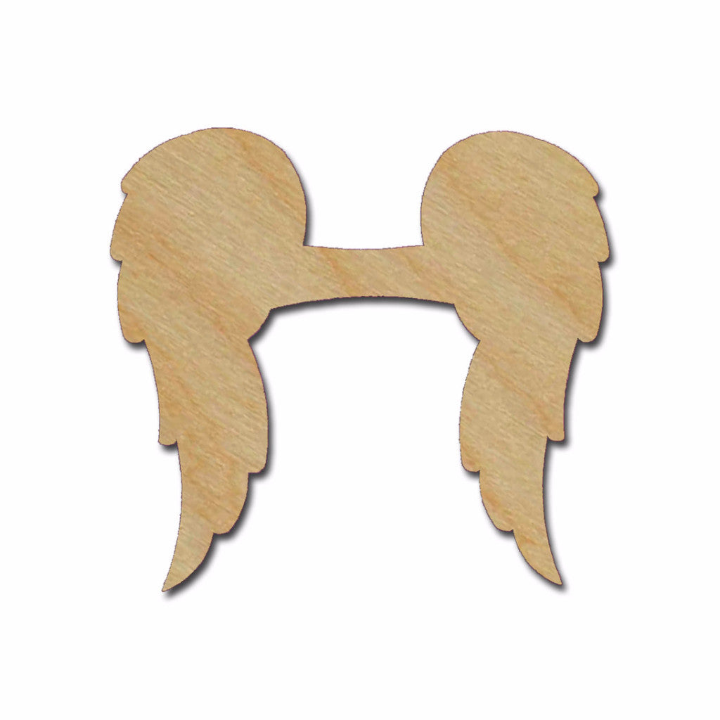 Angel Wings Wood Cutout Unfinished Wooden Wing Shape Artistic Craft