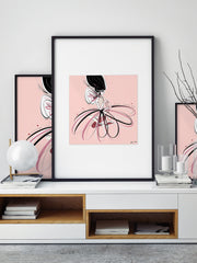 For the Love of Pearls in Pink - Illustration - Limited Edition Print ...