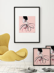 For the Love of Pearls in Pink - Illustration - Limited Edition Print ...