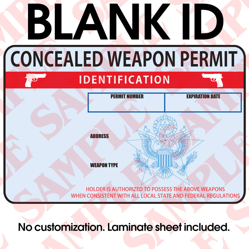 Concealed Weapon Permit Custom Id Card Maxarmory