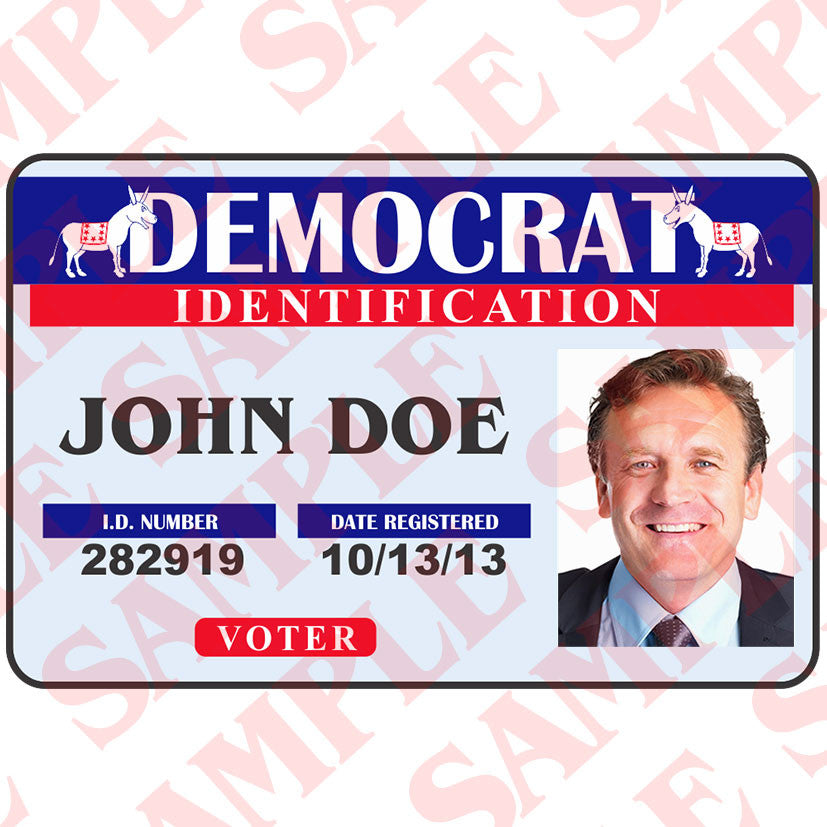 Democrat Custom ID  Card MaxArmory
