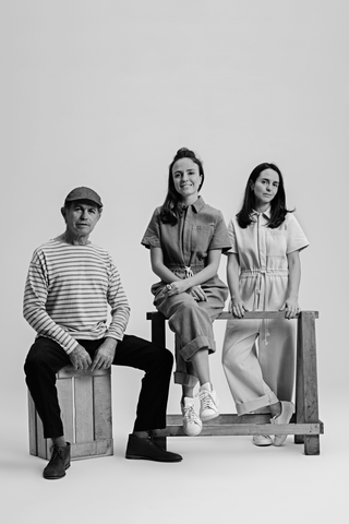 Sisters Arianne and Joanne Engelberg and their father, founders of The New Denim Project
