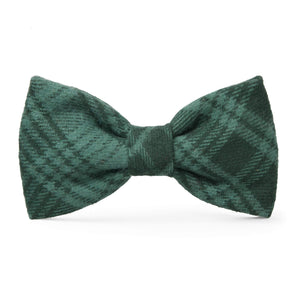 Juniper Plaid Flannel Dog Bow Tie from The Foggy Dog Small 