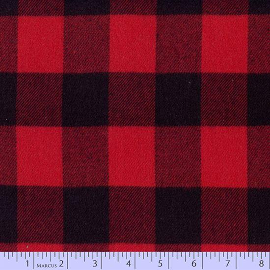 Red and Black Buffalo Check Bow Scrunchie