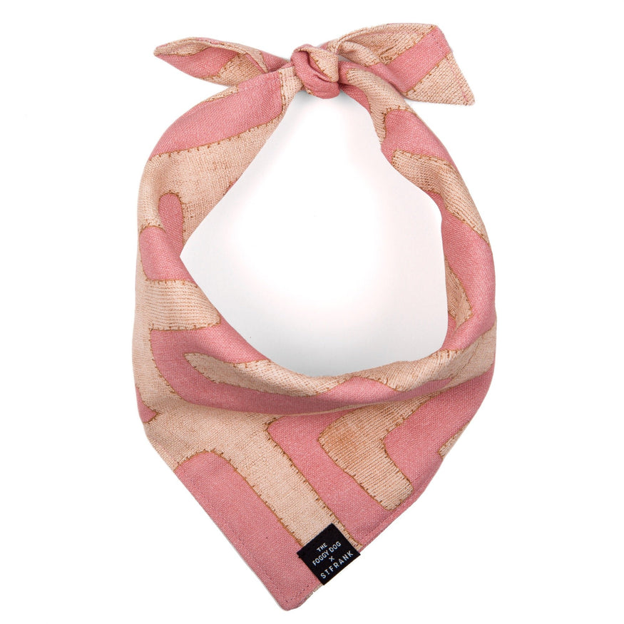 pink dog scarf