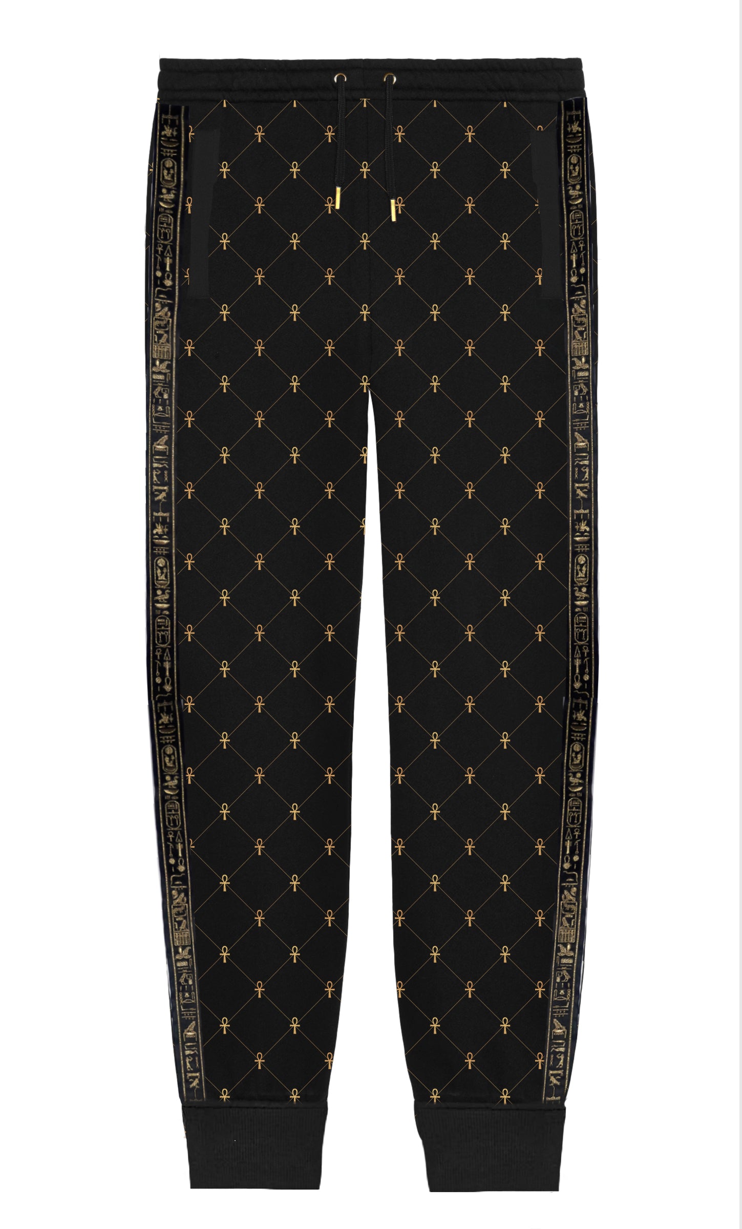 black and gold sweatpants