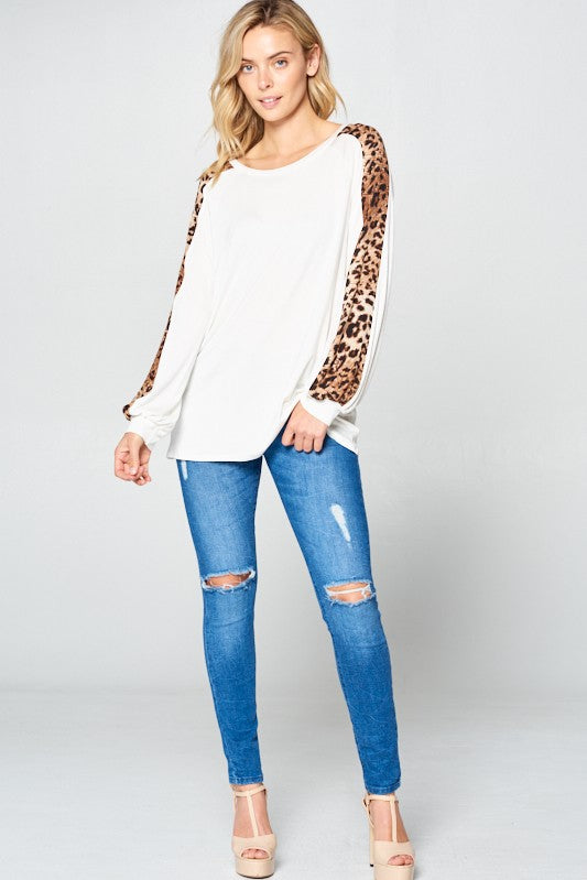 leopard boutique top