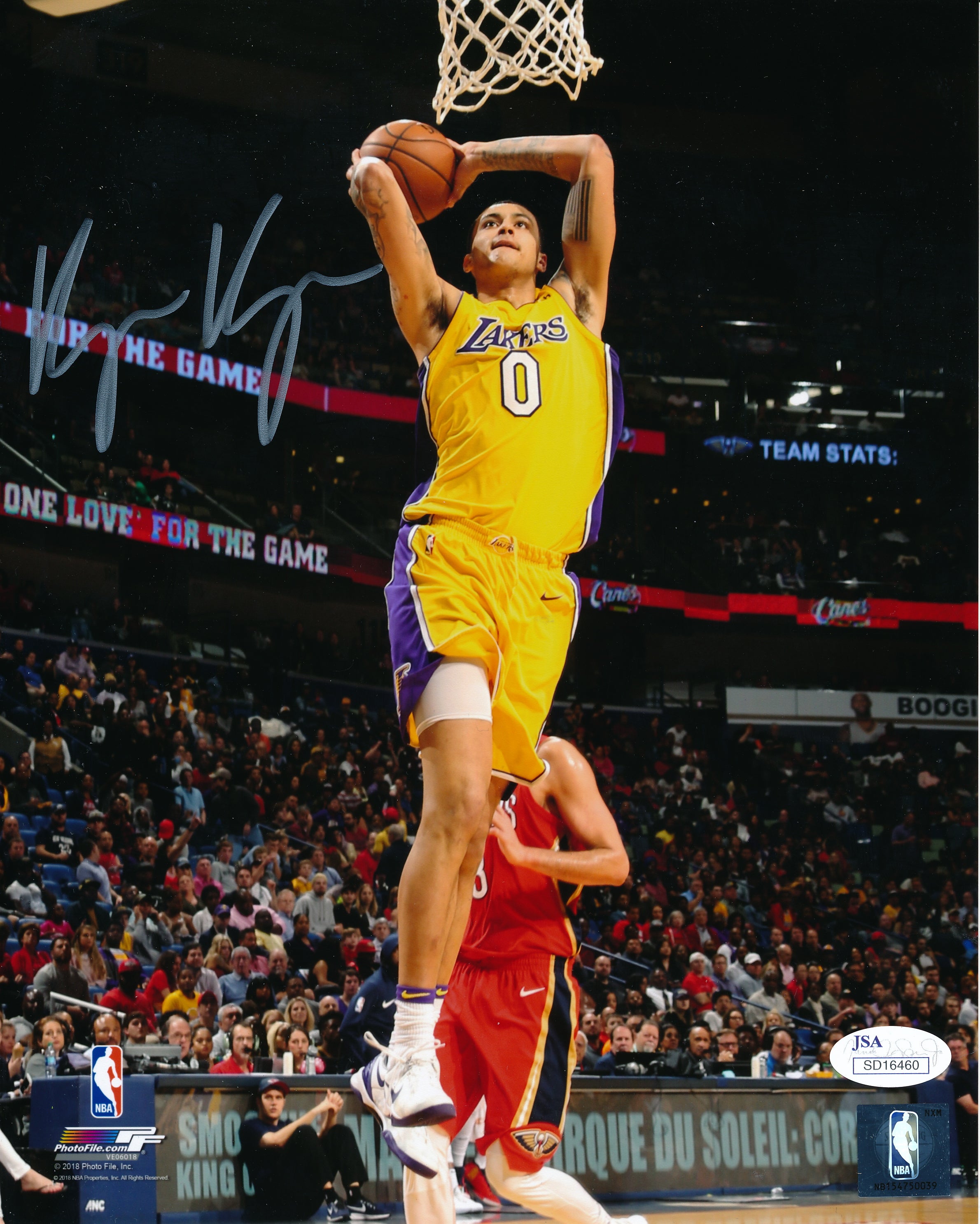 Kyle Kuzma Signed Los Angeles Lakers Kuzma Kid Jersey (JSA COA)