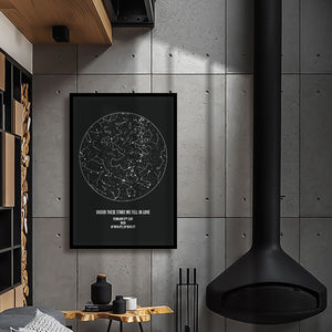 star map on wall