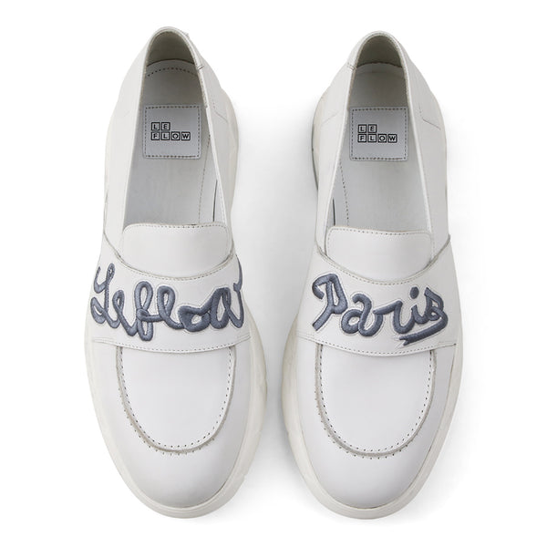 white designer loafers