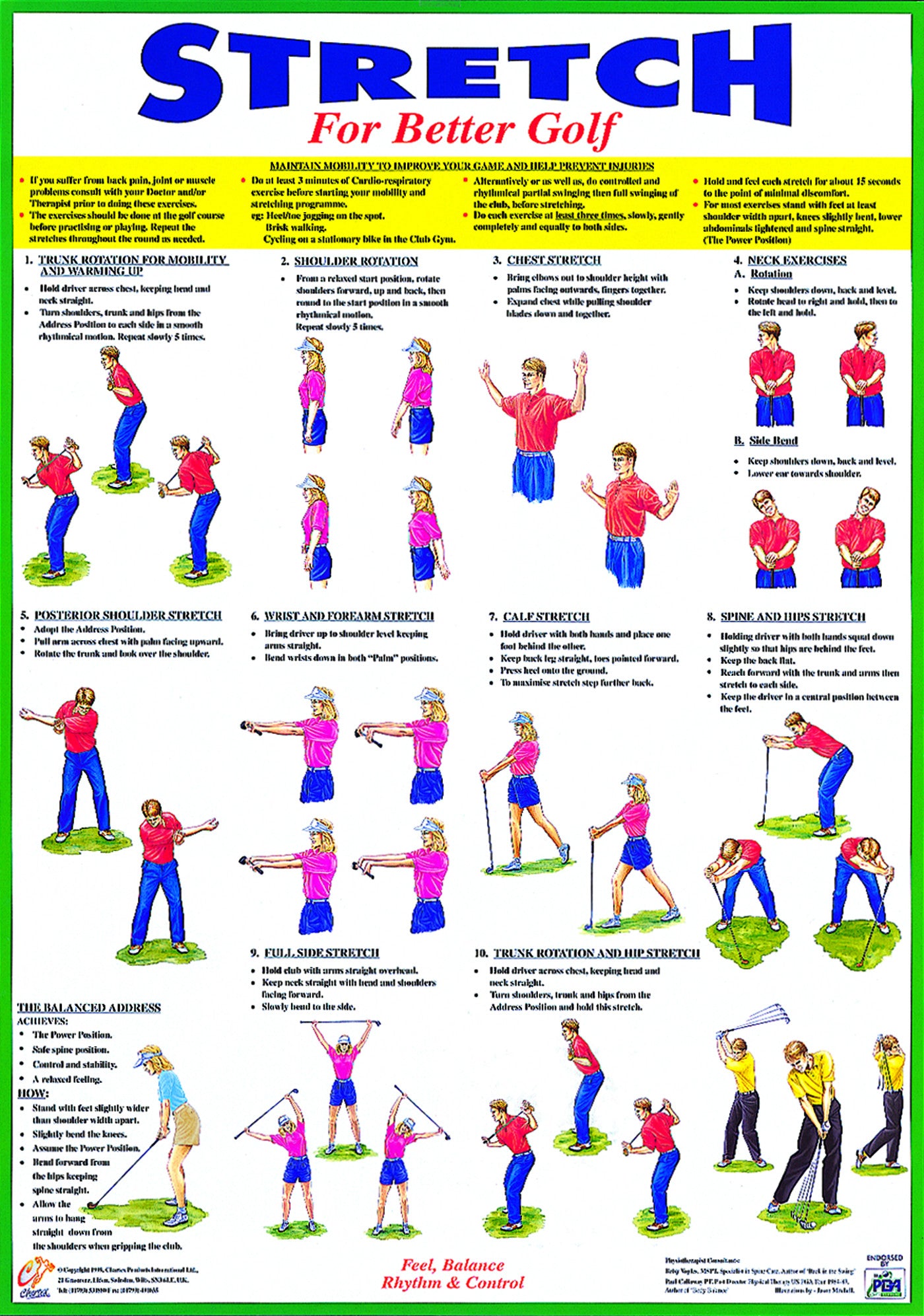 Printable Stretching Exercise Chart