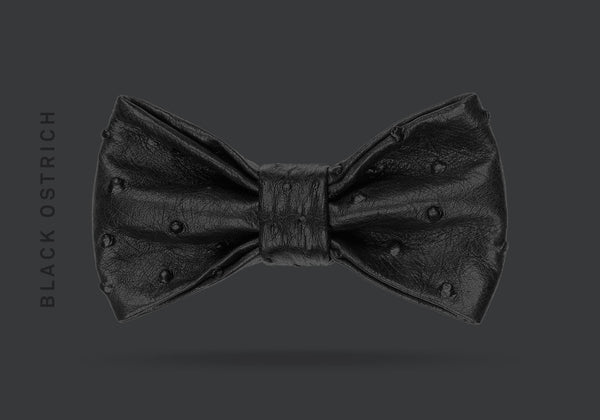 BOW TIE NO.2 – BLACK OSTRICH