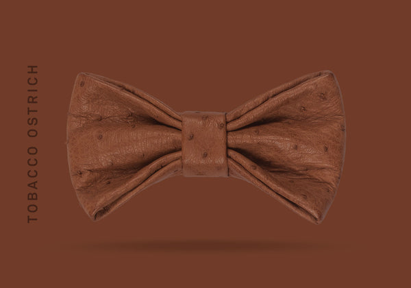 BOW TIE NO.2 – TOBACCO OSTRICH