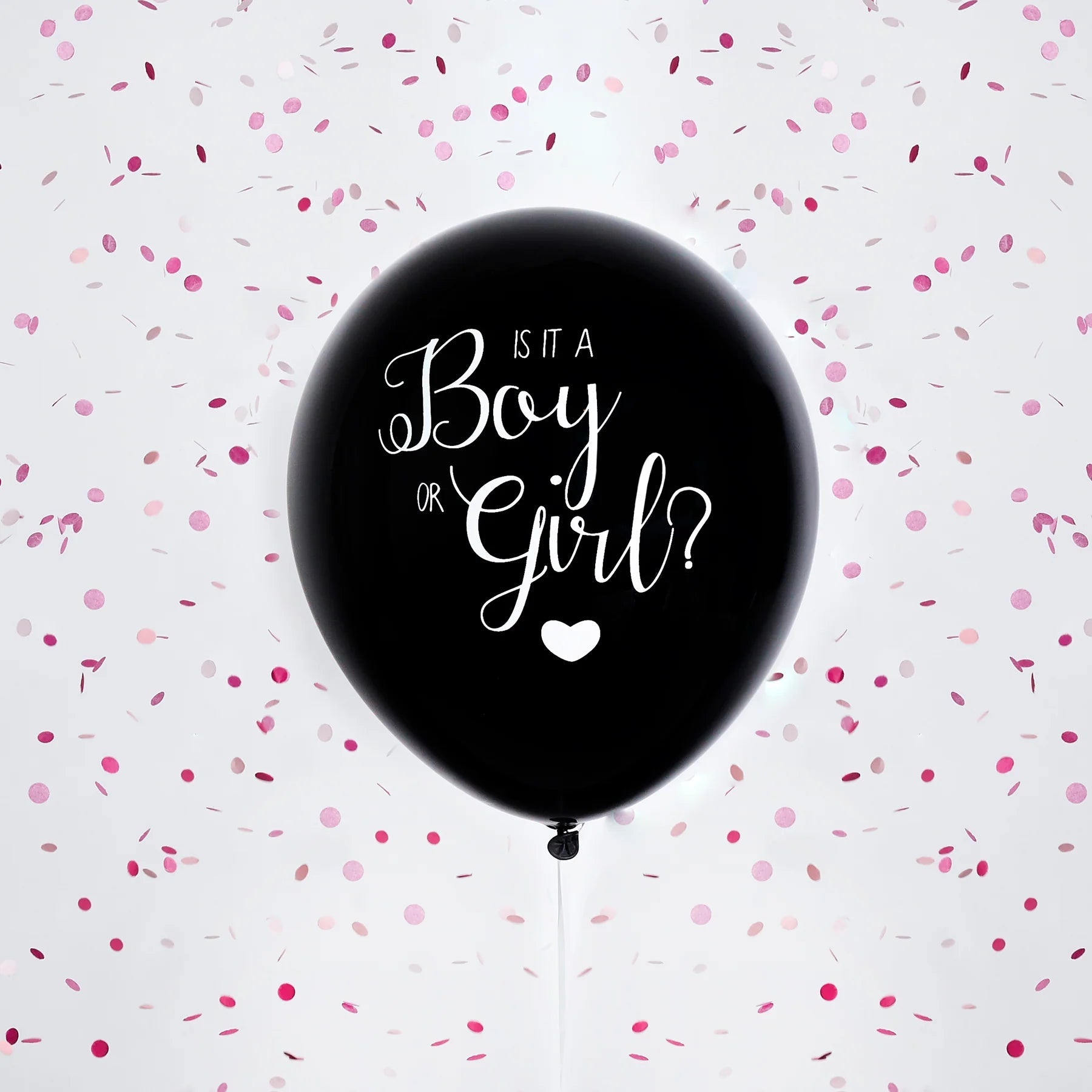 Pink & Black Gender Reveal Balloon