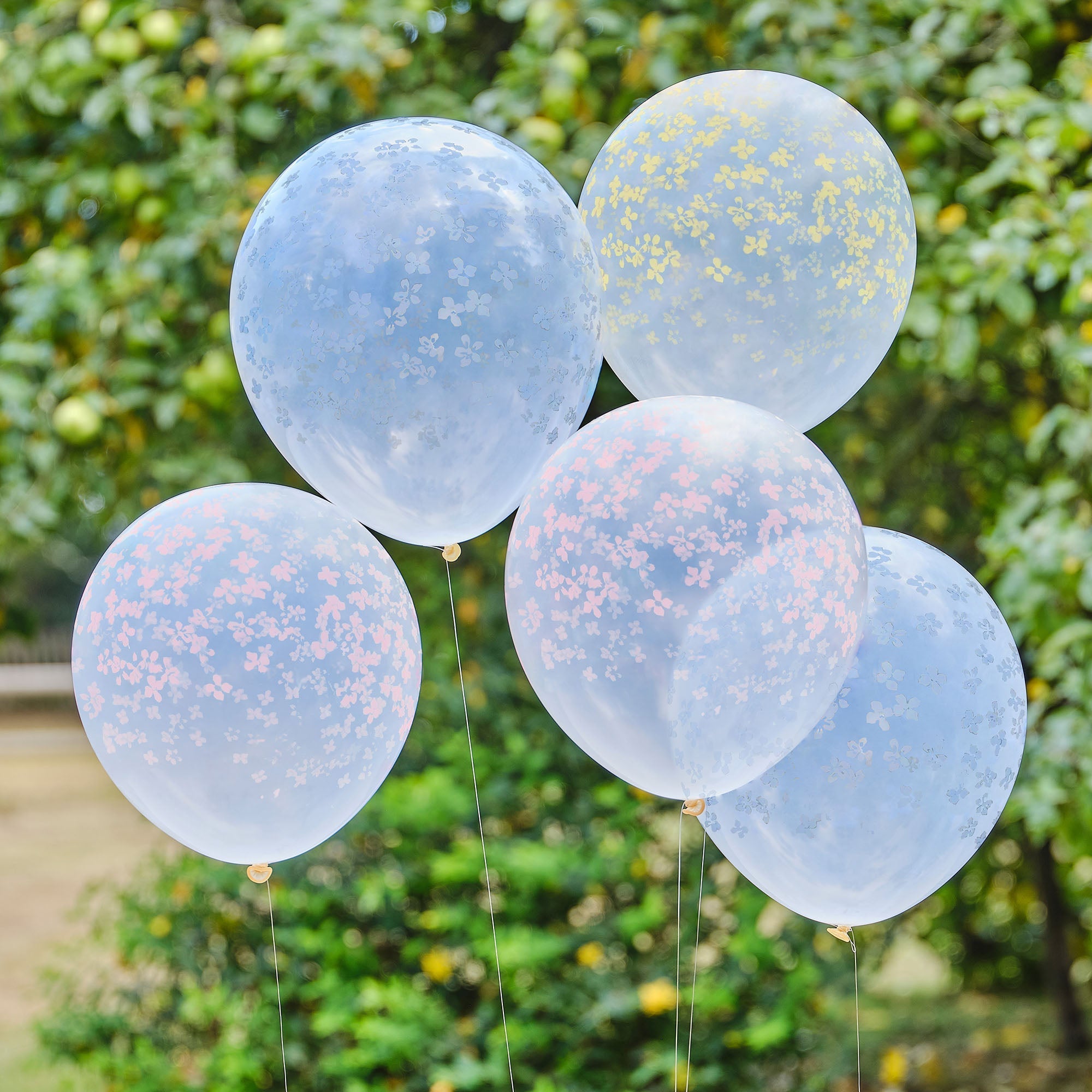 Pastel Printed Flower Balloon