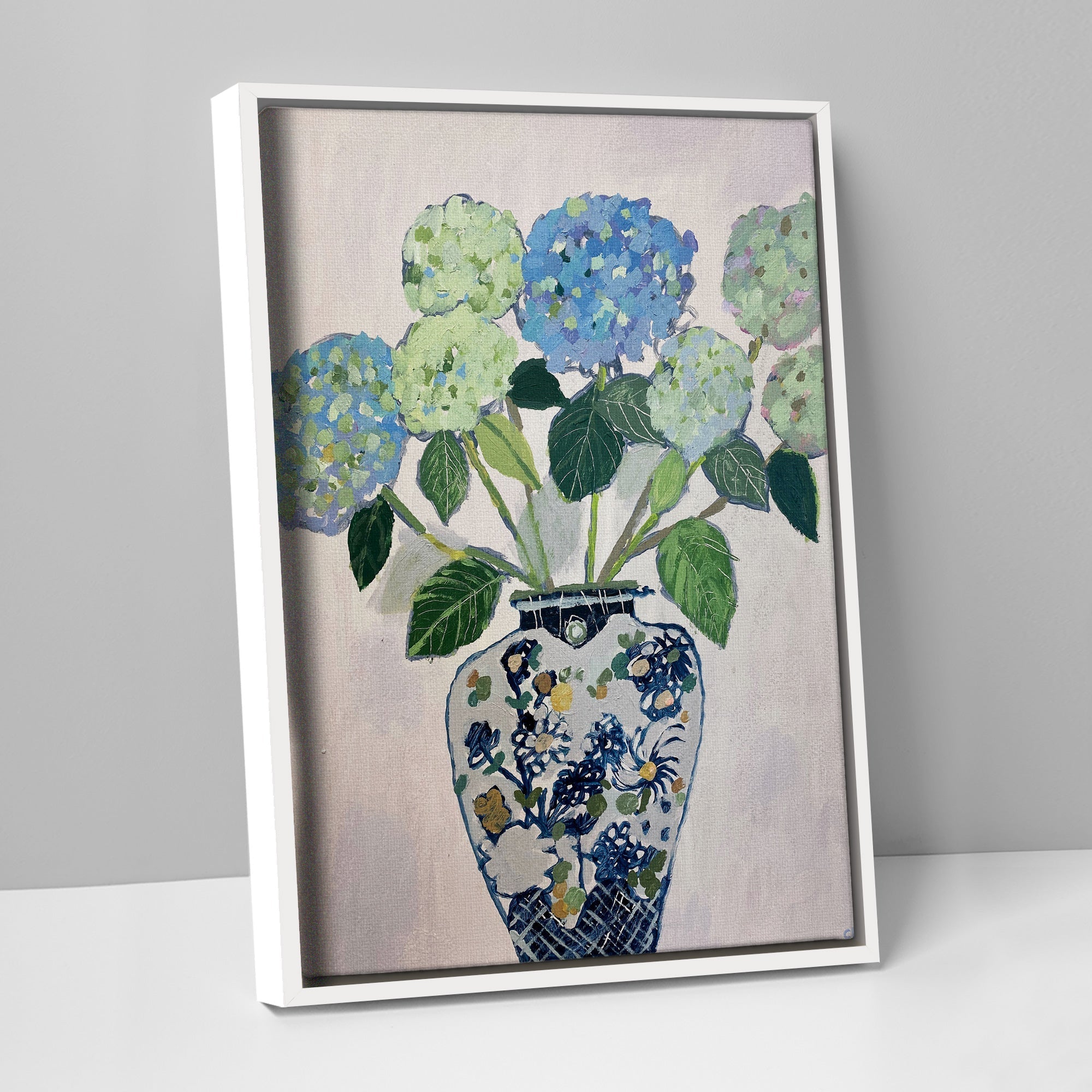 Hydrangea Framed Canvas