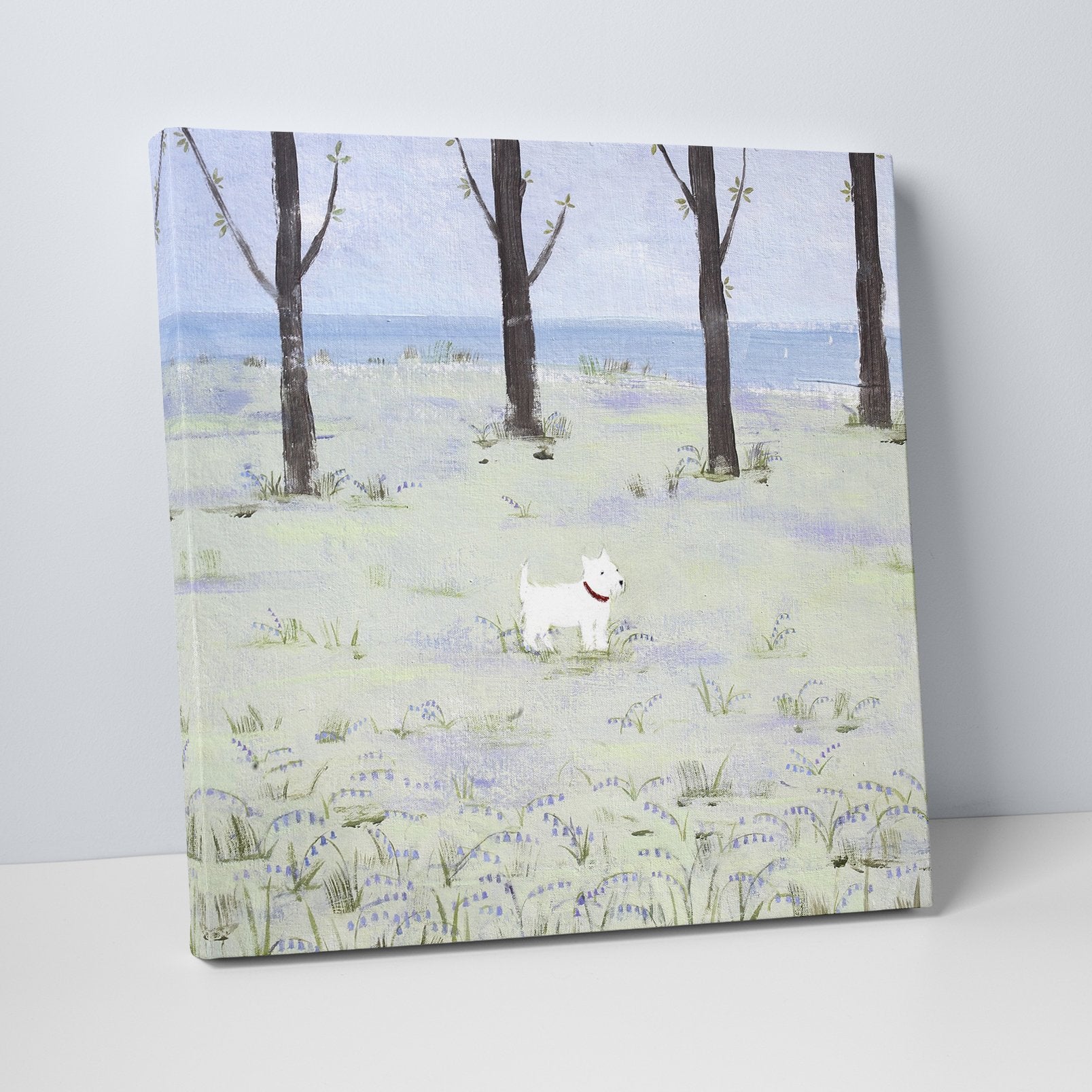 Dog In The Woods Small Canvas