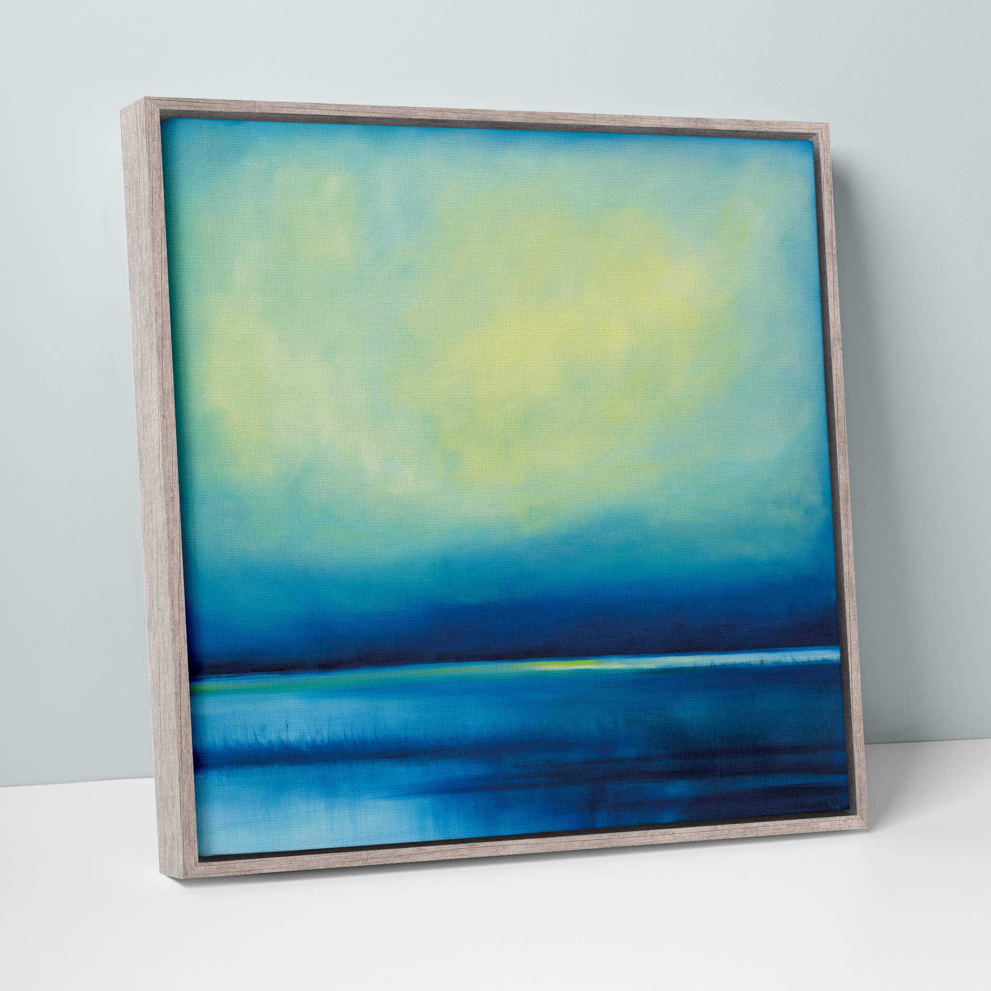 Aqua Skies Marazion Marshes Framed Canvas