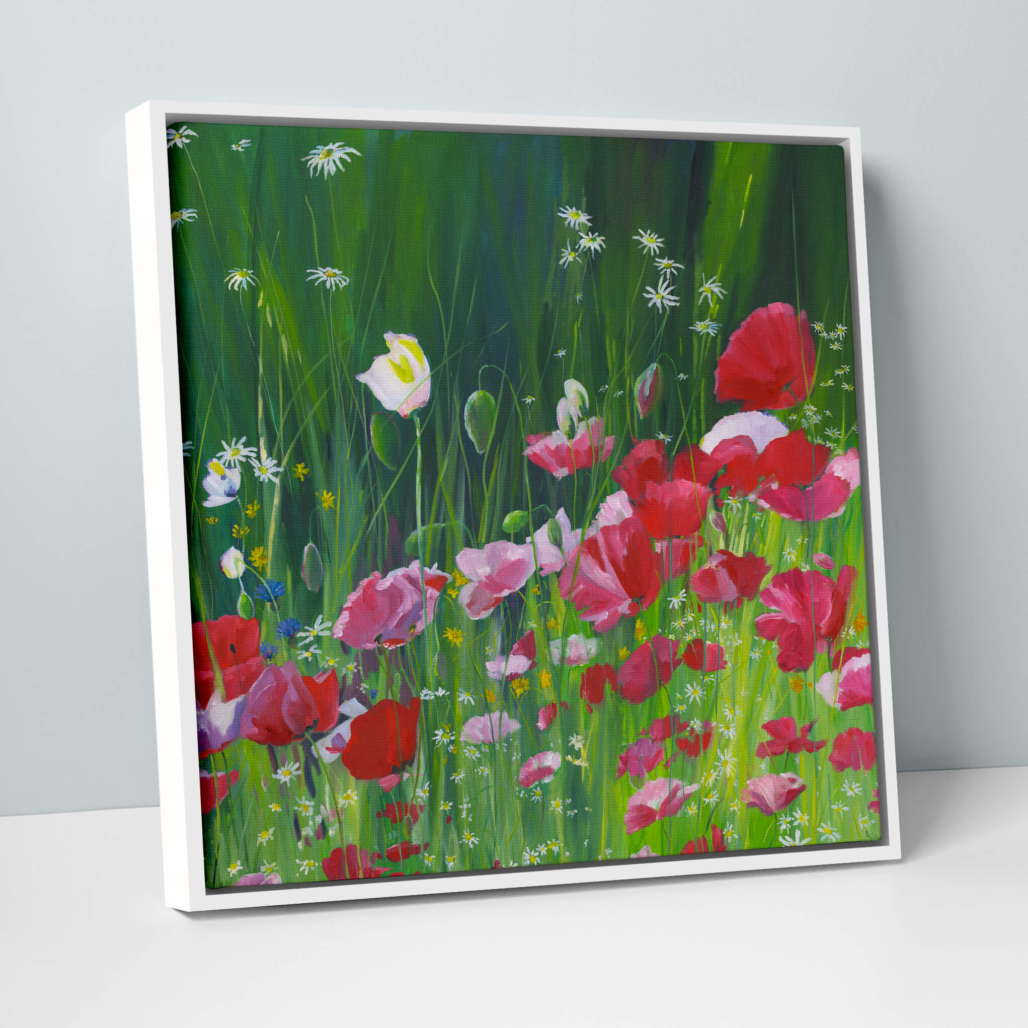 Poppy Field Framed Canvas