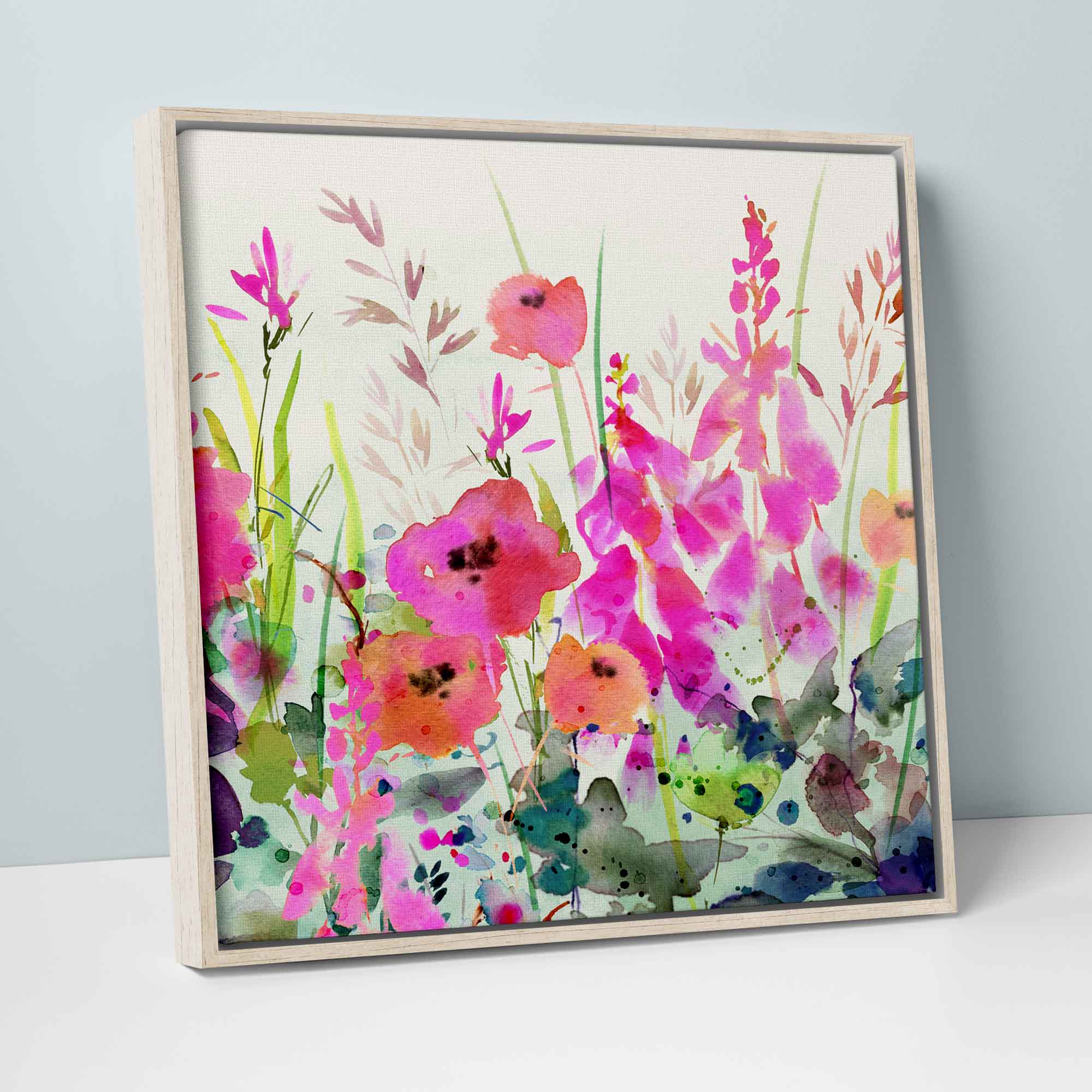 Beautiful In Pink Large Framed Canvas